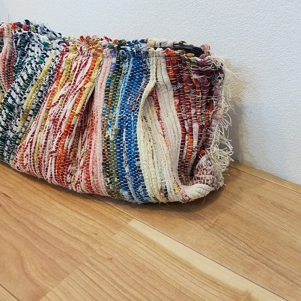 ＜エスニック＞裂き編みのクラッチバッグ
