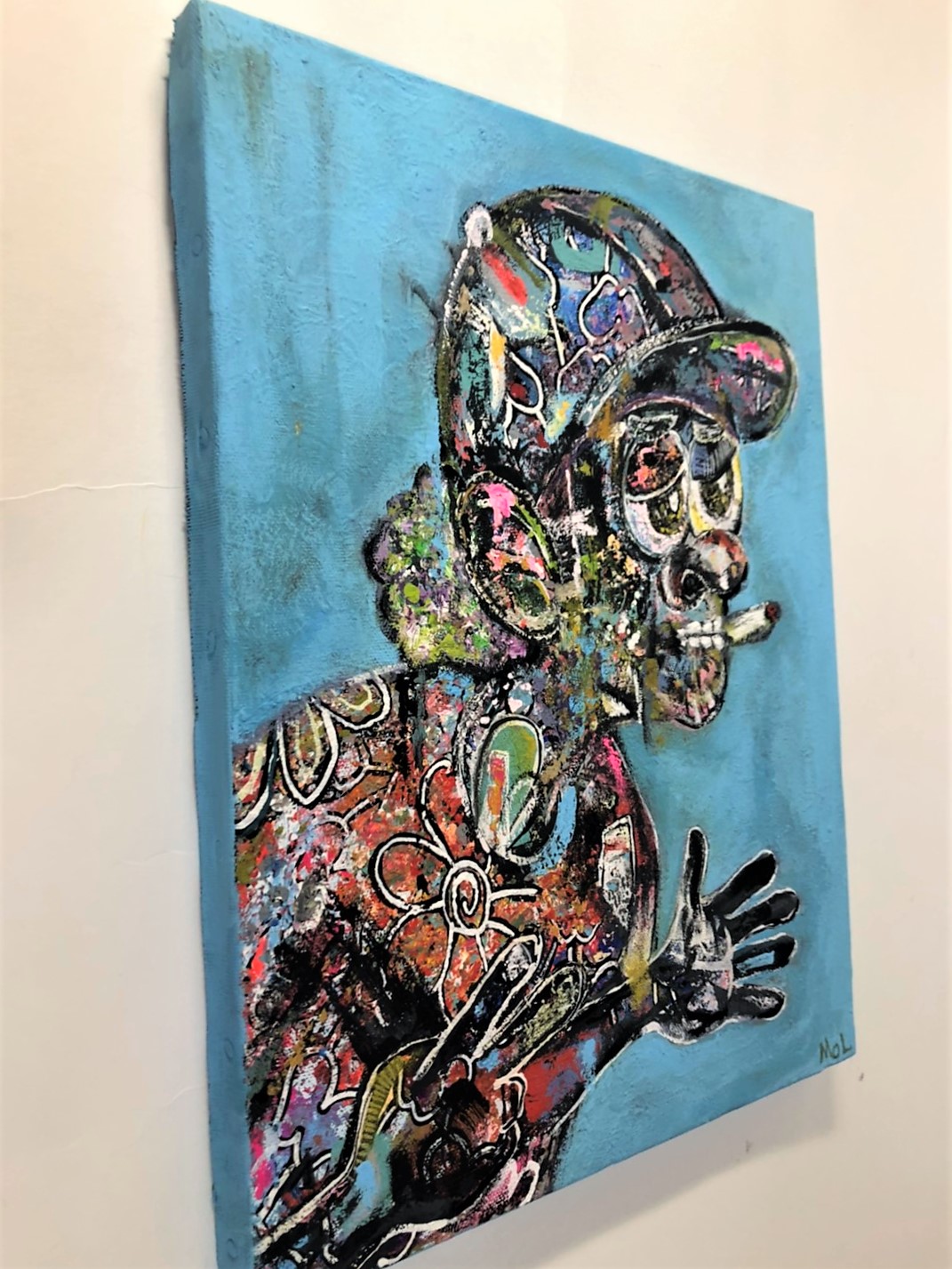 Mol作 ストリート浮世絵のキャンバス作品 初心にもどり自由に描きました 令和 現代アート Base Mag