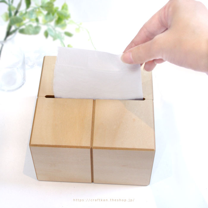 【New!】正方形でスッキリ◎  木製ティッシュBOX、数量限定で登場です！