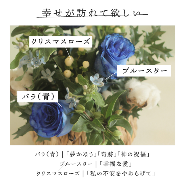 【11,12月限定】花言葉で“幸せを願う気持ち”を綴るフラワーギフト 