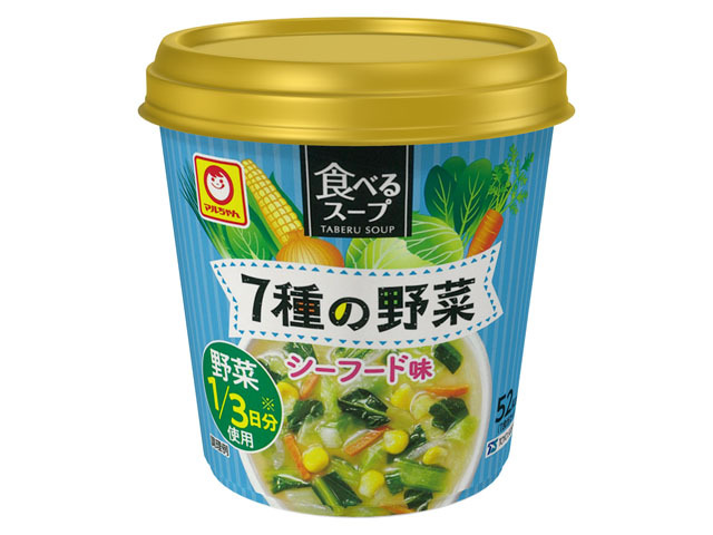 マルちゃん 食べるスープ ７種野菜スープ シーフード味 15g x6 *