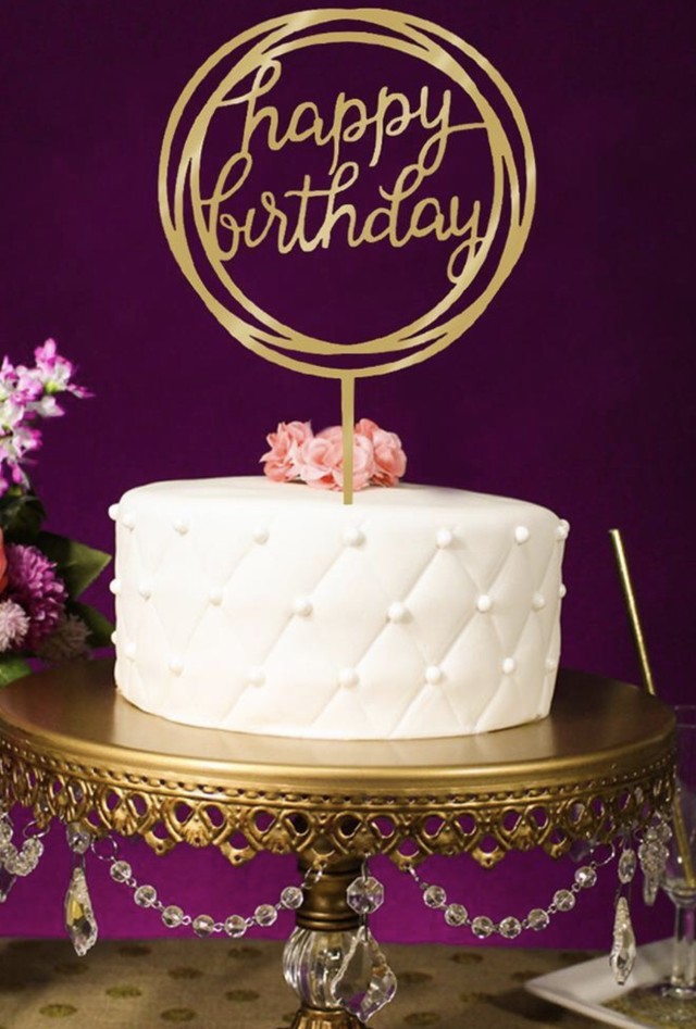 今年キテマス ハッピーバースデーケーキトッパー 誕生日の飾り バルーン かわいい輸入雑貨のお店 Fam