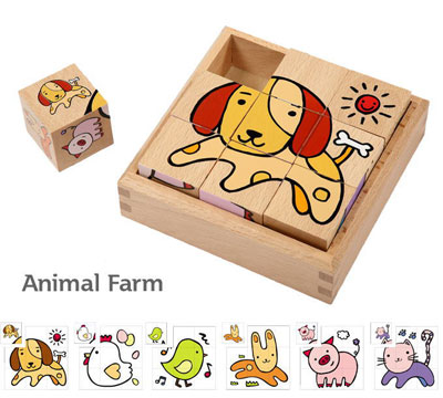 絵合わせ積み木パズル（どうぶつ）。。。