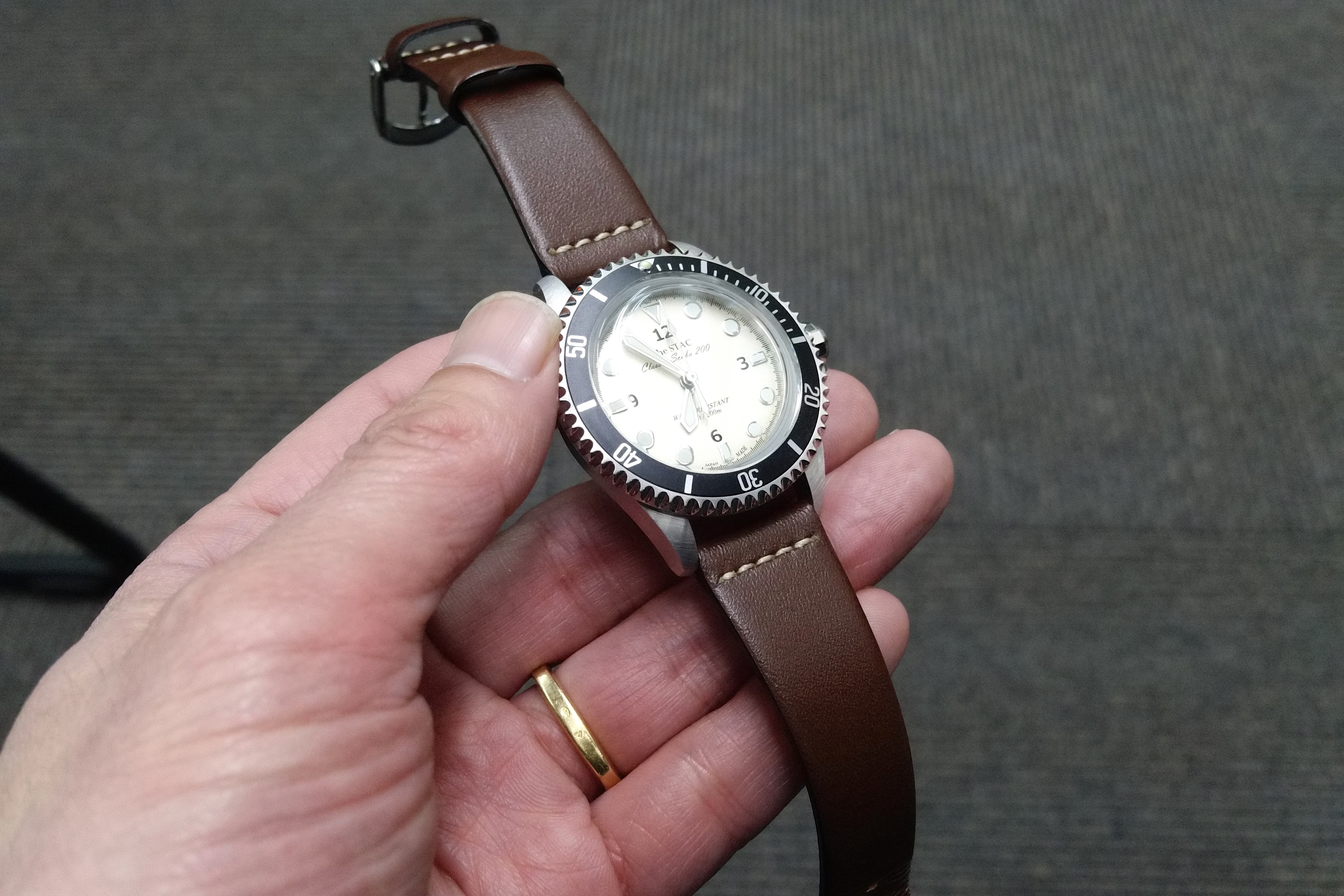 クロコダイル 腕時計ベルト ライトブラウン (ラグ幅18mm) cro-448の+