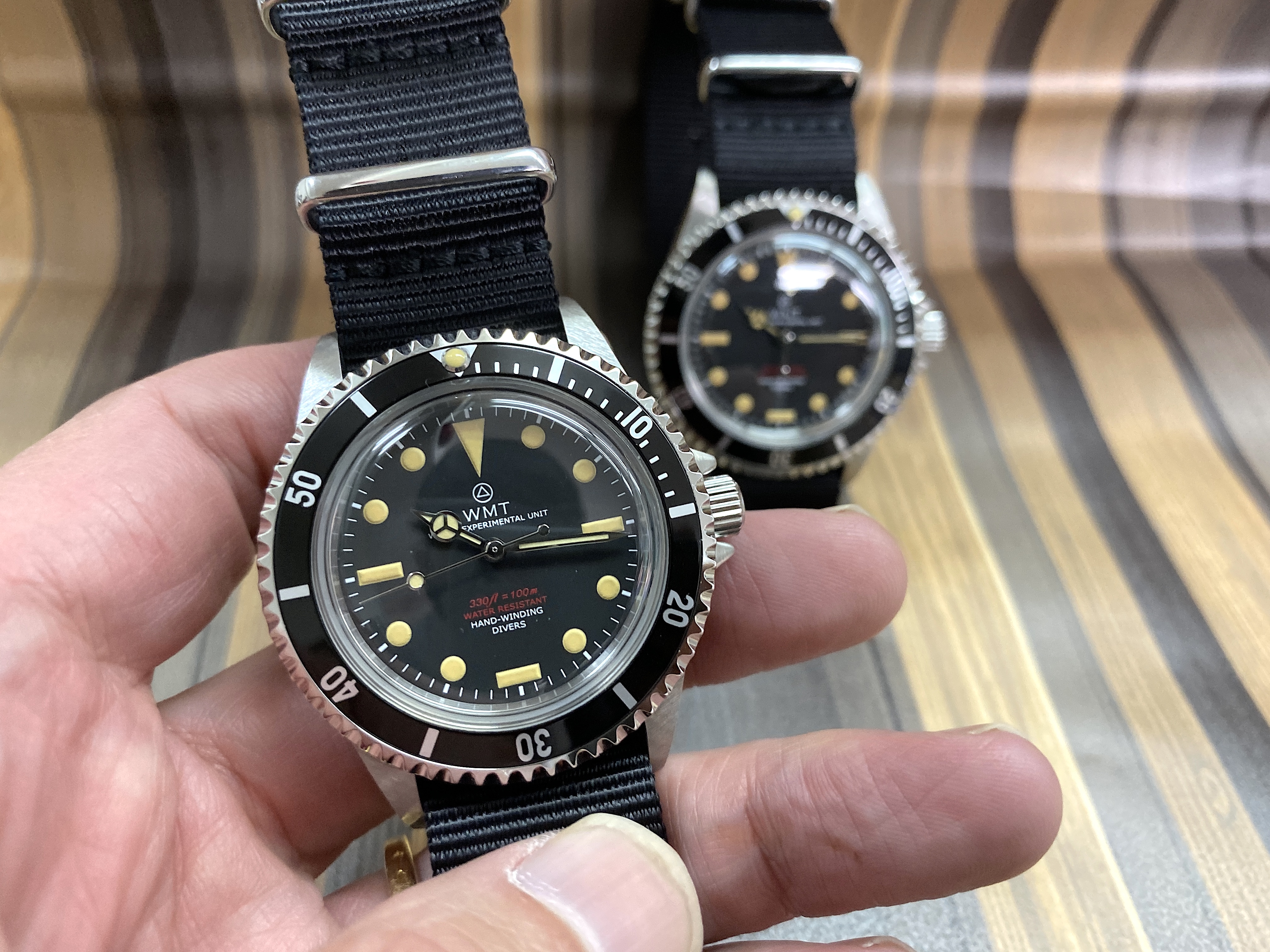 当店一番人気 wmt royal marine 腕時計 ダイバー フチナシ エイジング