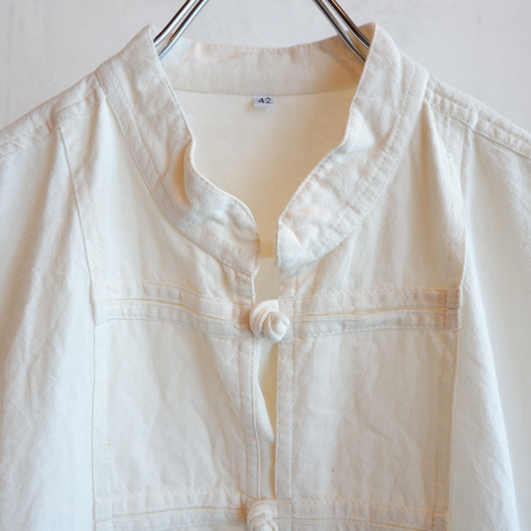 white cotton china jacket