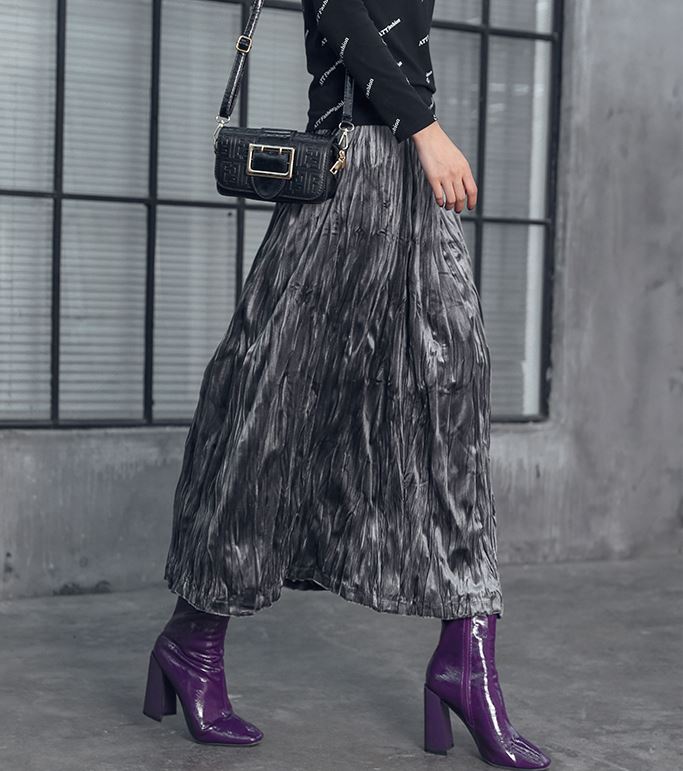 この冬はスカートで差をつける クールなデザインがかっこいいロングスカートです Amouretvie 韓国系 モード系 個性的ファッションの通販サイト