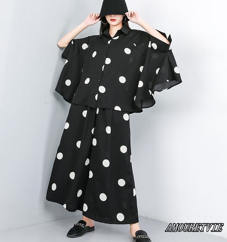 ドルマンスリープがゆったりと、オシャレに着こなせる一着♪ワイドレッグパンツとのお得なセットアップ★