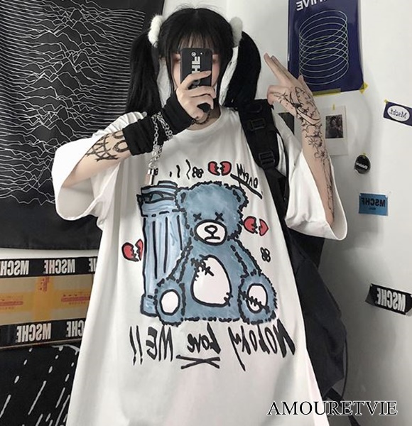 カジュアルで可愛い一着☆独自のクマ柄が個性的☆