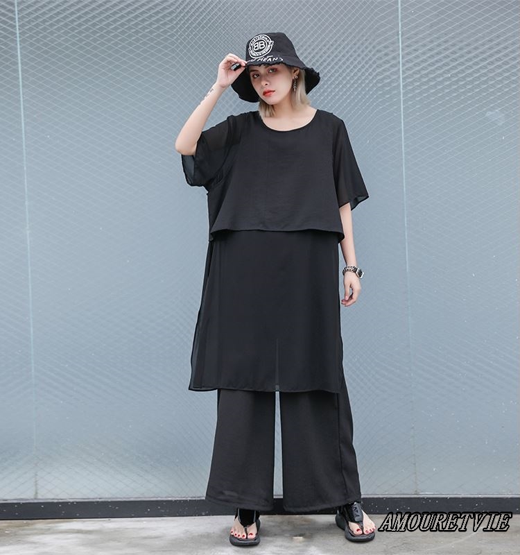 ゆったりと、しかし上品に着こなせるオーバーサイズの上下セットで春夏を優雅に過ごせる一着♪