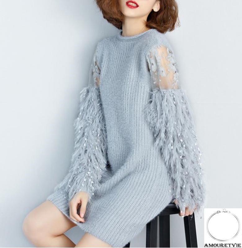 セクシーさとモダンさの両立ワンピ!!ロングセーターとしても活用できる上品かつ上質な一枚☆