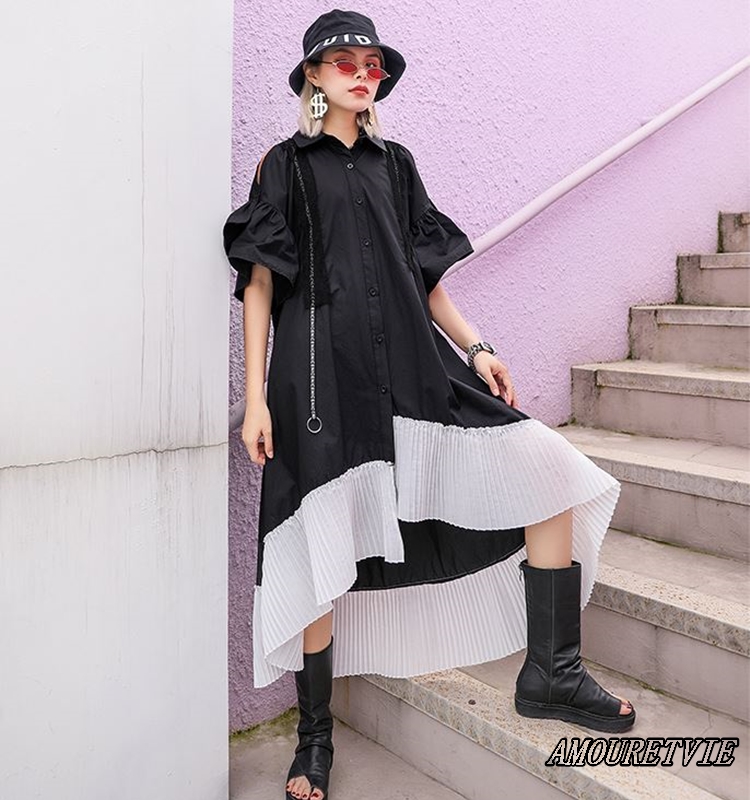 黒と白のコントラストが美しいワンピース♪かっこよさも兼ね備えたモレヴィのオススメ☆