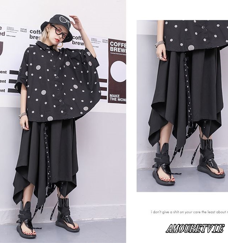 ロックテイストのワイルド系スカート Amouretvie 韓国系 モード系 個性的ファッションの通販サイト