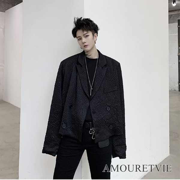 着こなし自在のメンズモダンジャケット ゆったり しかしおしゃれさをしっかりキープした一着 Amouretvie 韓国系 モード系 個性的 ファッションの通販サイト