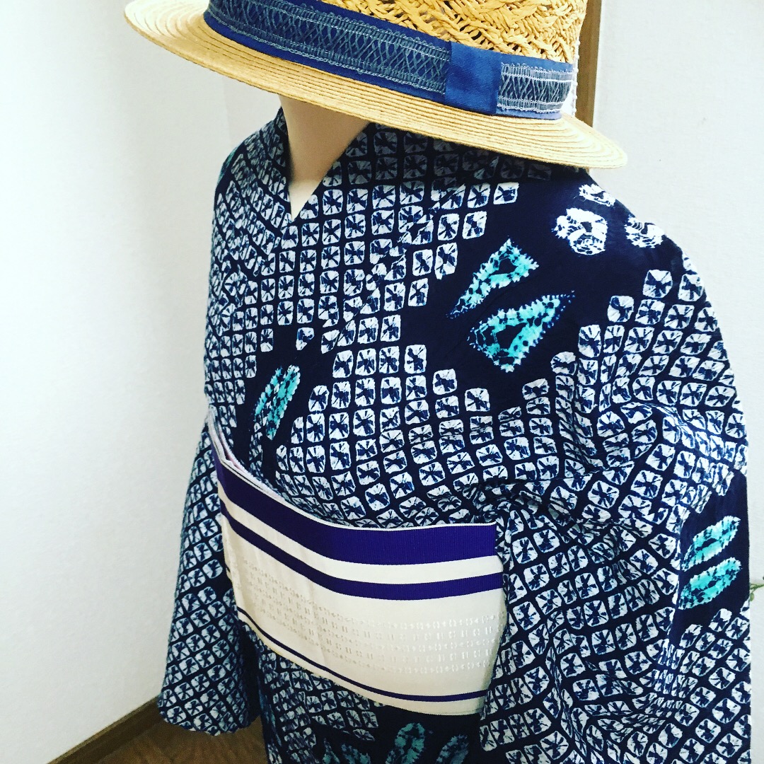 日本の夏を心地よく過ごしたい☆リサイクルでも本格派☆有松鳴海絞り浴衣をご紹介致します❤