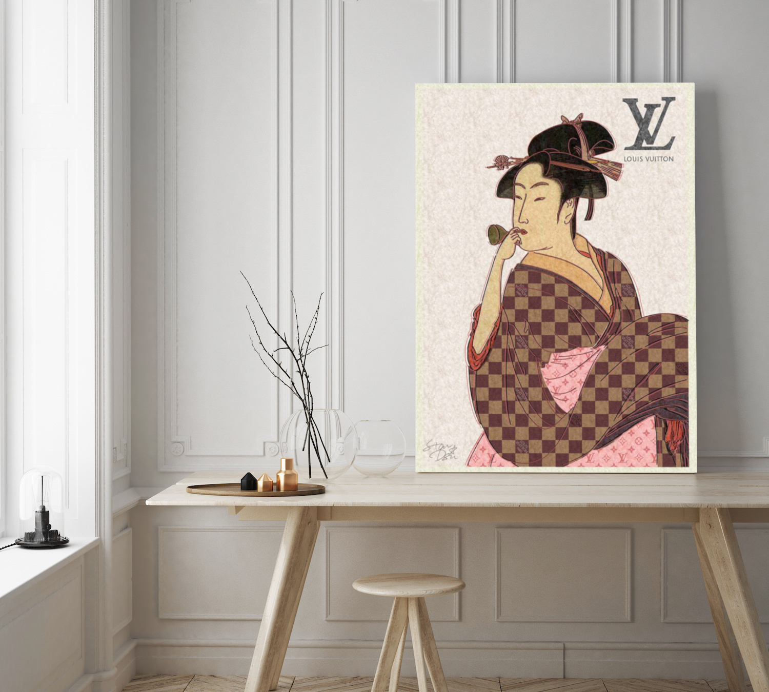 浮世絵の世界観がモノグラムで現代アート風に Make Sense Art Gallery