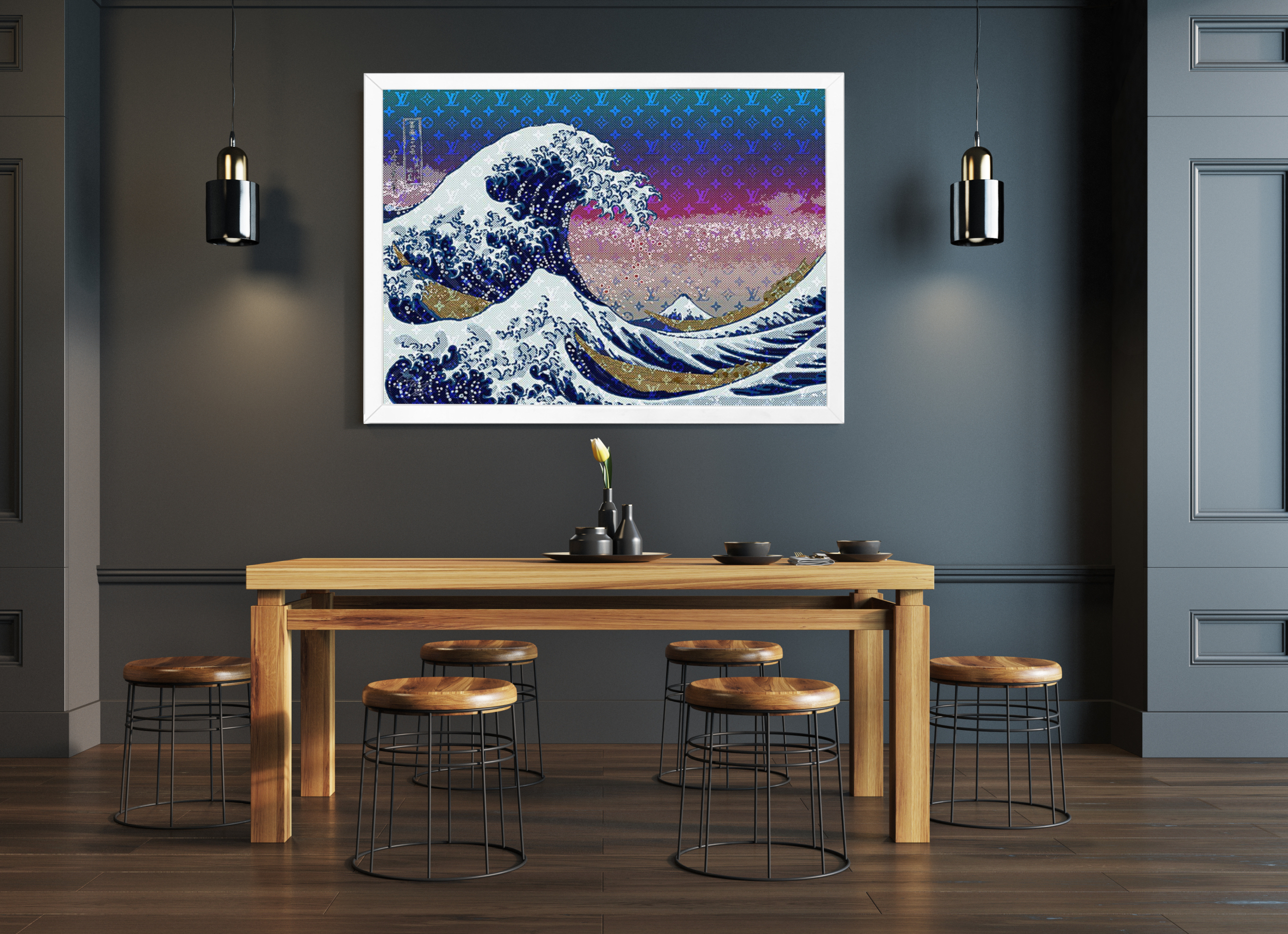 カラフルな色彩も印象的で浮世絵がさりげなく現代風のポップアートに変化 Make Sense Art Gallery