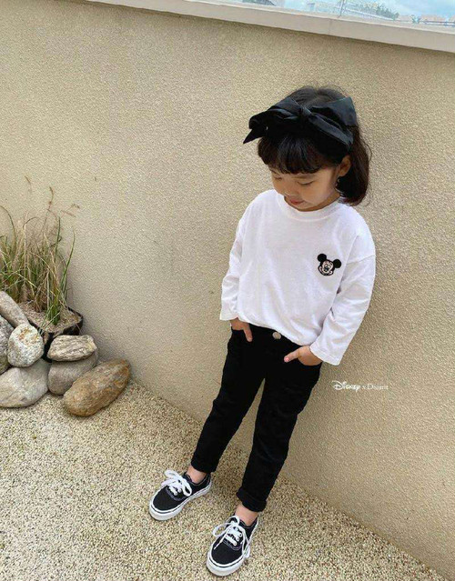 韓国子供服 Disney ｘ Dsaint Tシャツ 兄妹お揃い Boomboom