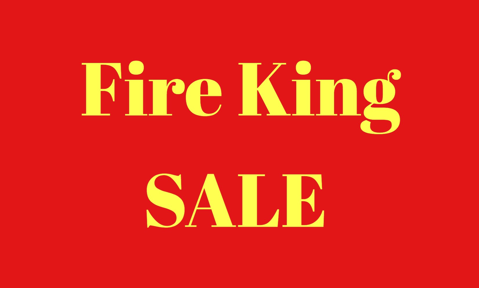 Fire King SALEプライスにて。