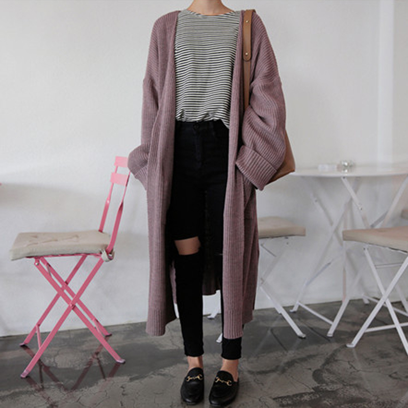 旬なオーバーサイズでゆったりと可愛い印象のロングカーディガン Base Mag