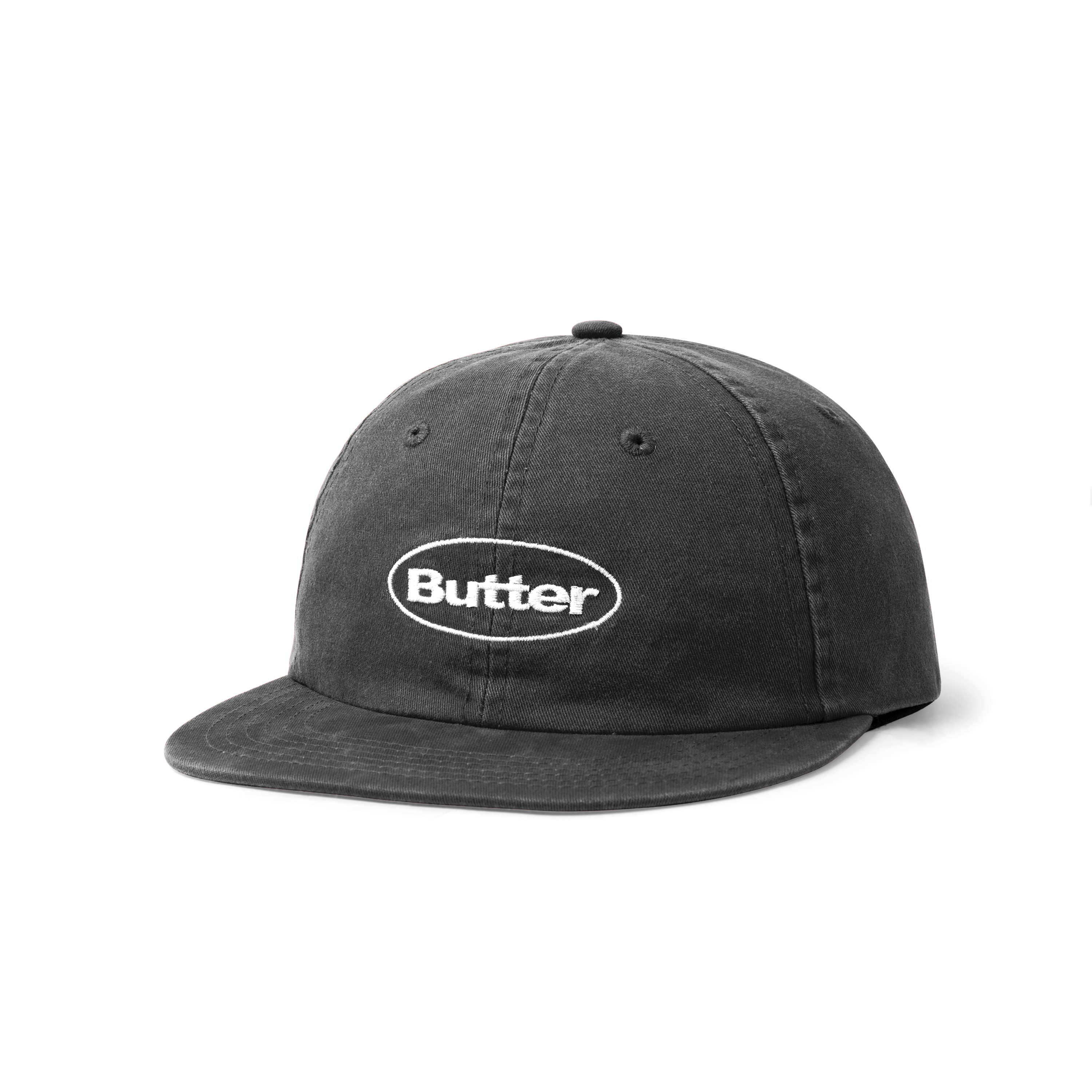 【最新作入荷】BUTTER GOODS WASHED BADGE 6 PANEL CAP BLACK