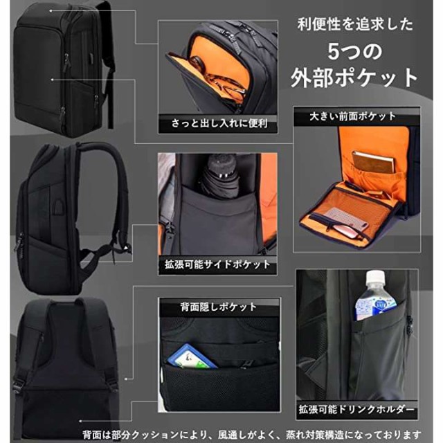 Nani リュック メンズ ビジネスリュック 防水 スクエアリュック 大容量 通勤 ブラック 裏地 Base Mag Nani リュック メンズ ビジネスリュック 防水 スクエアリュック 大容量 通勤 ブラック 裏地 Base Mag