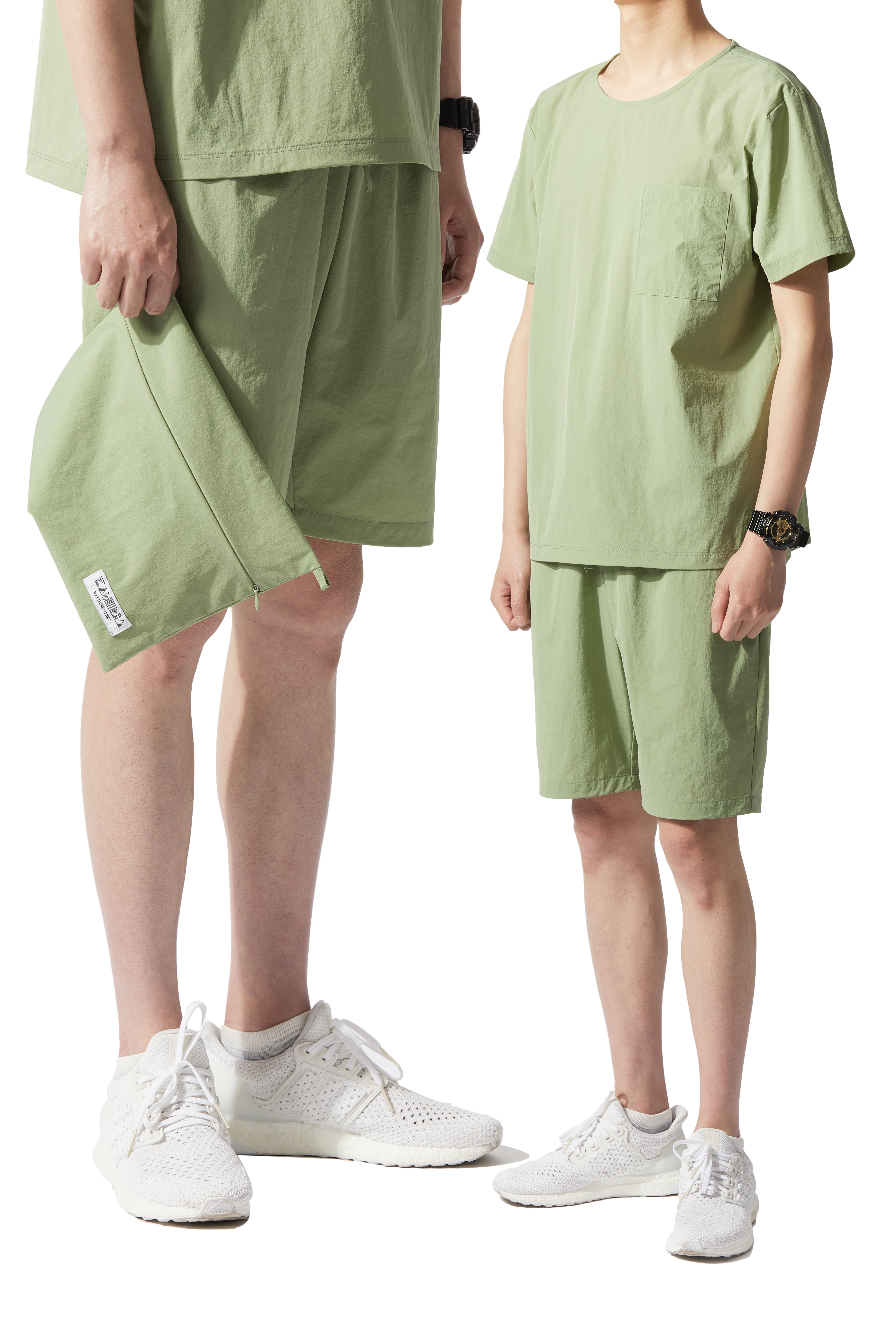 メンズワッシャー加工布帛tシャツセットアップの3点セット Kanena Onlineshop メンズワッシャー加工布帛tシャツセットアップの3点セット Kanena Onlineshop