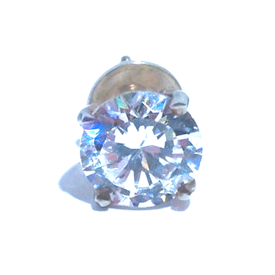 大粒人造ダイヤモンドのキラキラピアス