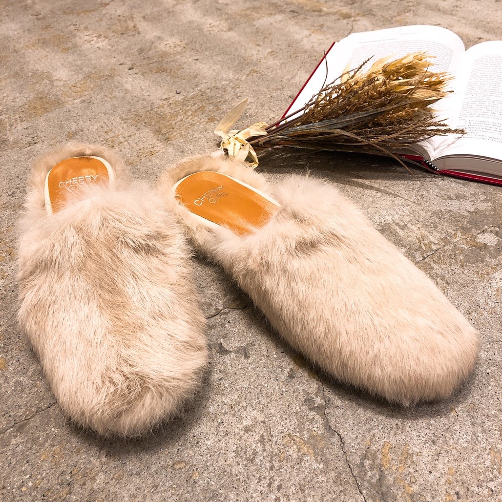 SELECT　Rabbit　Fur　slippers 118-5861 