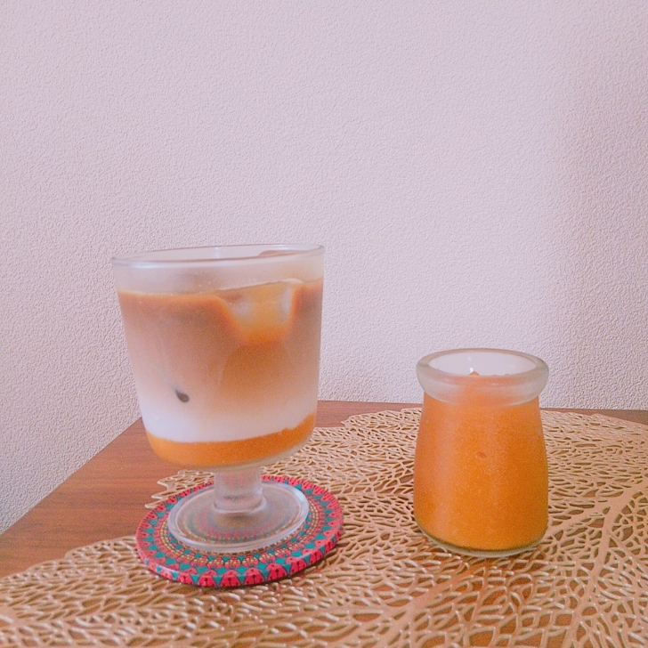 フルーツミルクコーヒー　~びわジャム~　旬を取り入れよう
