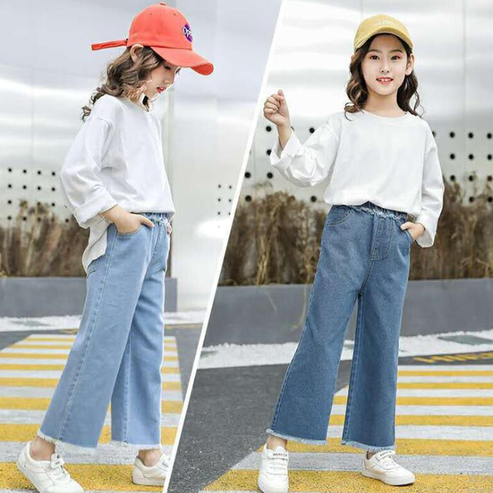 キッズデニムパンツ 可愛い ジーンズ 新作 秋着 女の子 デニム長ズボン ファッション 