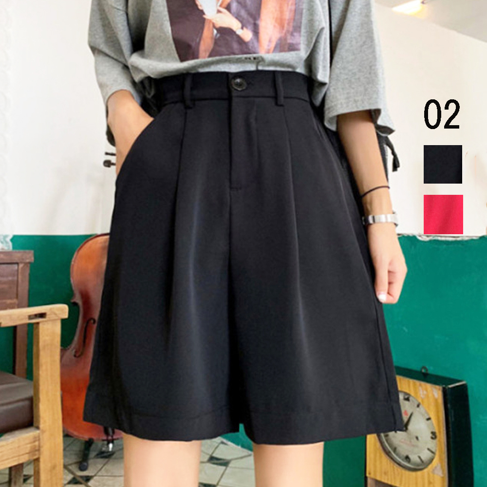 ショートパンツ ハイウエスト ワイドパンツ