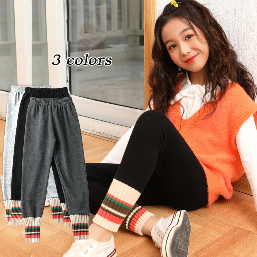 キッズ 韓国子供服 レギンス 女の子 伸縮性 ストレッチ 秋 冬 ボトムス ロング 10分丈