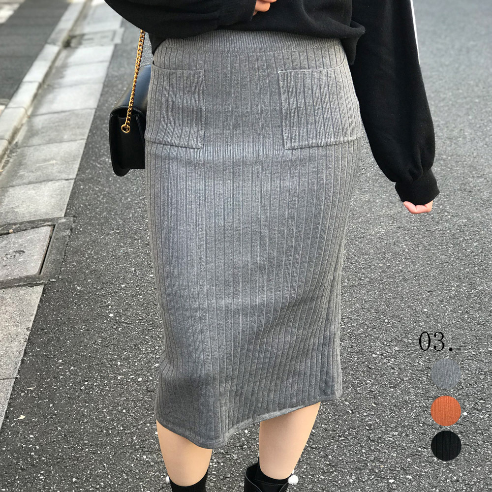 大人レディのためのデイリーユース可能なミディアムタイトスカート