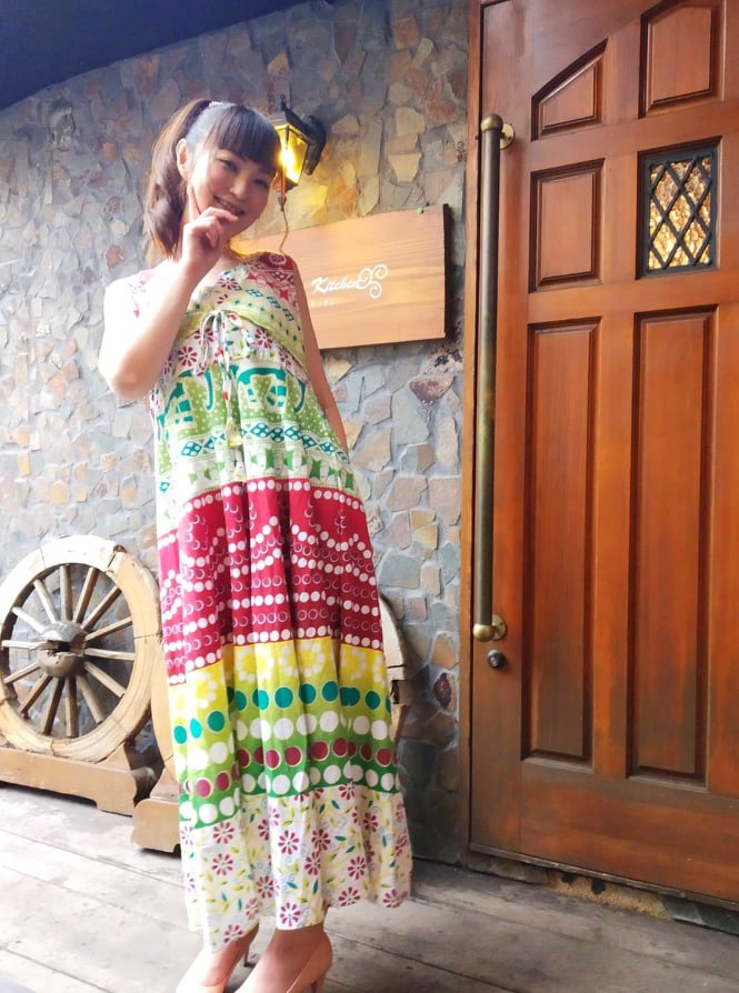 夏にぴったり涼しげな柄 インド綿のマキシワンピース ヒロタンズトレーディング