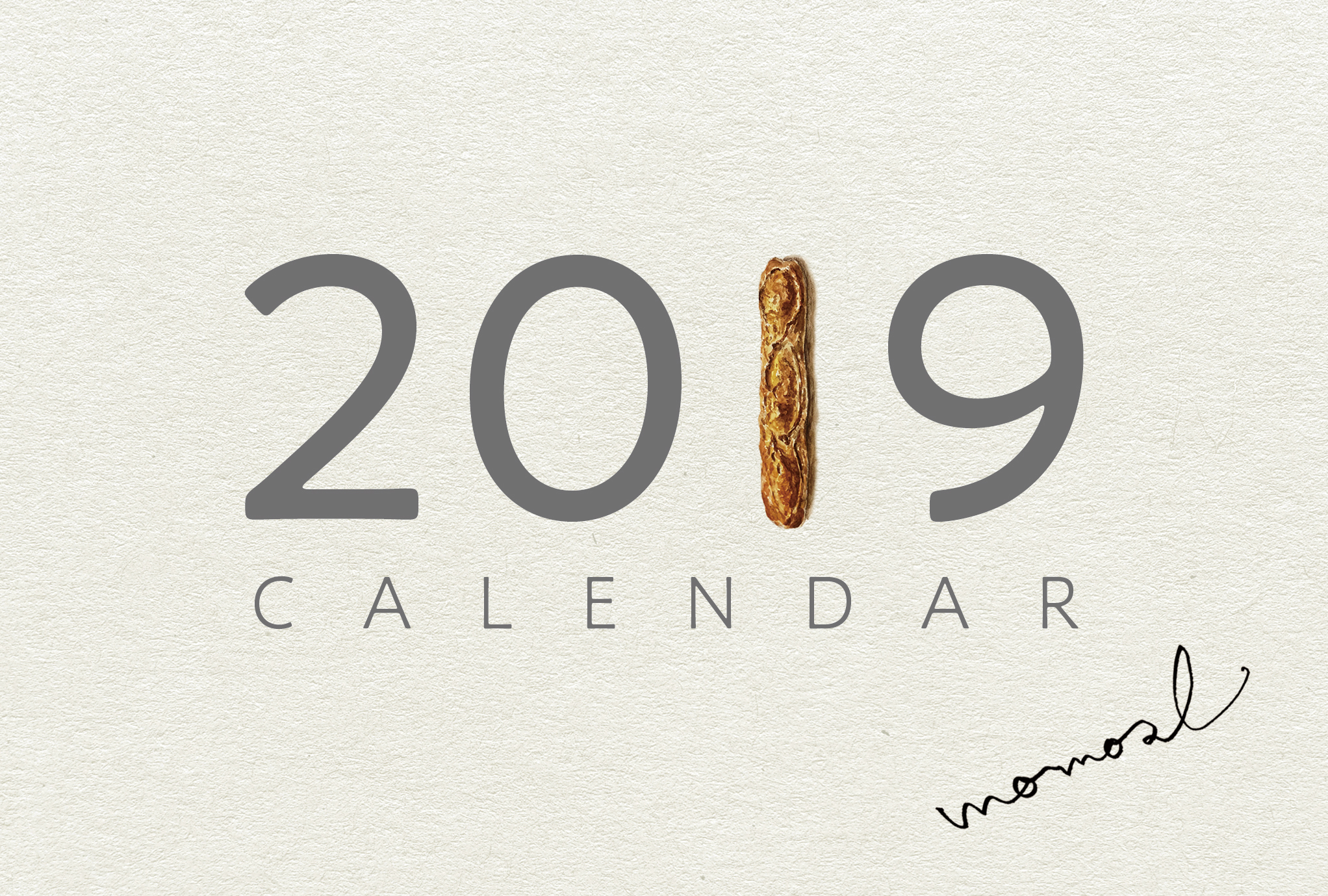 とにかく美味しそうなパンの絵カレンダー2019作りました！