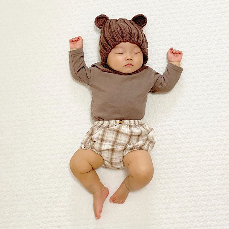 【SNSでも大人気！くまの耳がかわいい♡】秋冬向けのベビー・キッズ用ニット帽