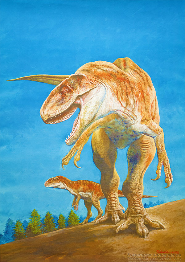「フクイラプトルポスター」古生物の復元画で有名な小田隆氏によるフクイラプトルの復元画ポスター
