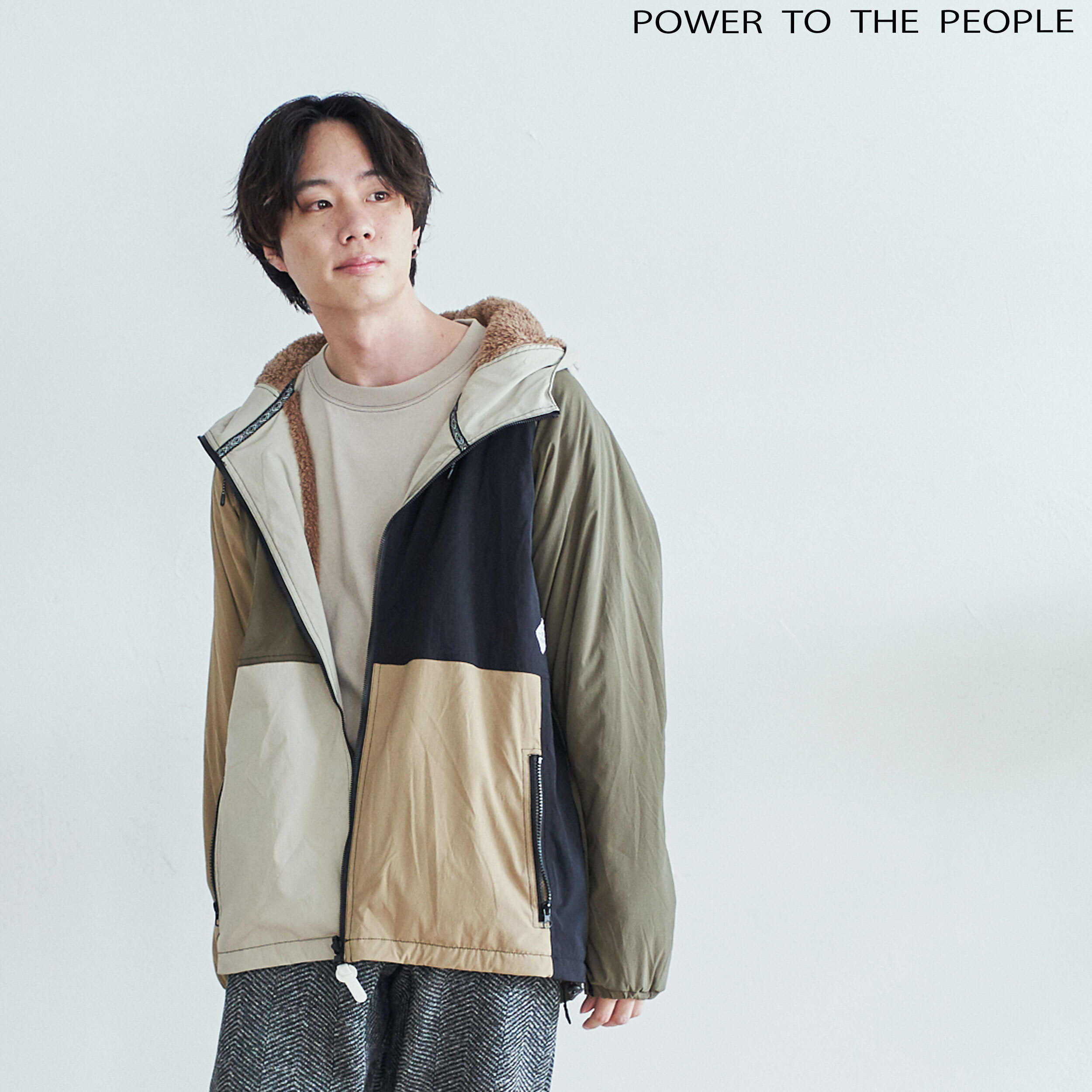 POWER TO THE PEOPLE リバーシブル　アウター