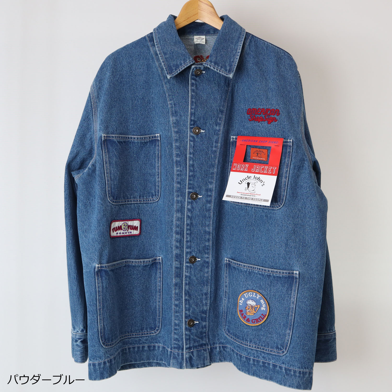 ワッペンや刺繍が散りばめられた、リメイク風ワークジャケット | POWER TO THE PEOPLE official shop