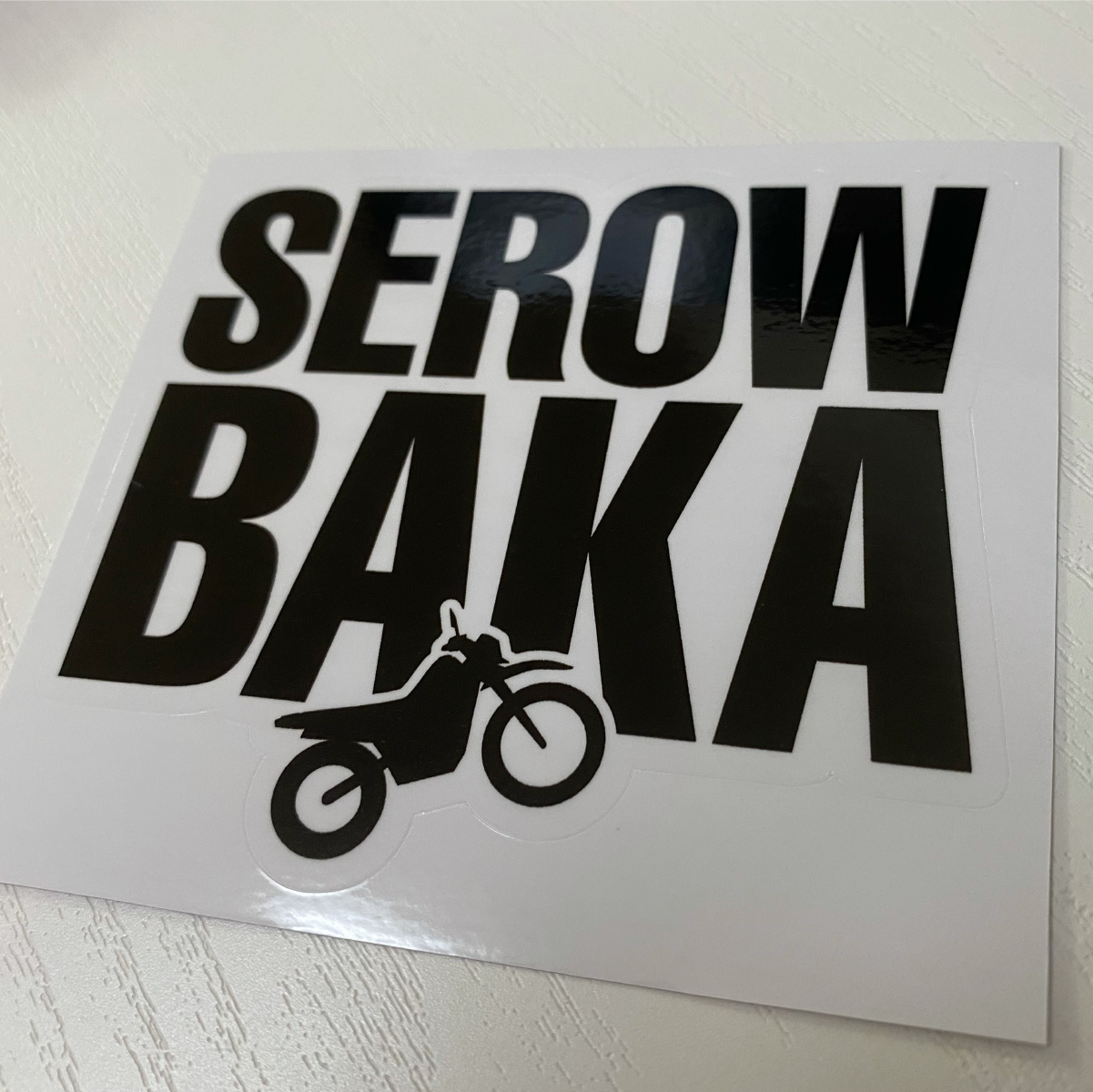 【即納可能になりました！】【SEROW BAKA】オリジナルステッカーWH