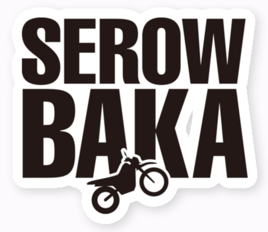 【SEROW BAKA】オリジナルステッカーWH