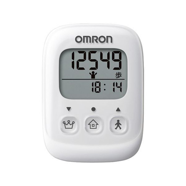 【OMRON オムロン】 シンプル 歩数計/万歩計 【ホワイト】 簡単操作 ウォーキング 