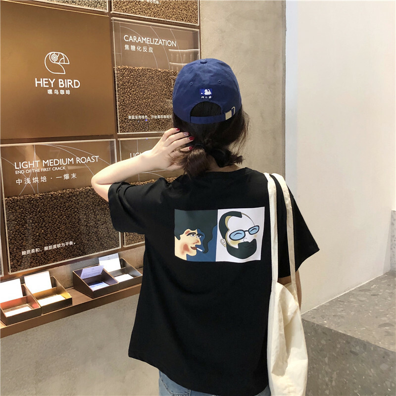 バックプリントがおしゃれな半袖tシャツ 韓国レディースファッション通販 Krex ケーレックス