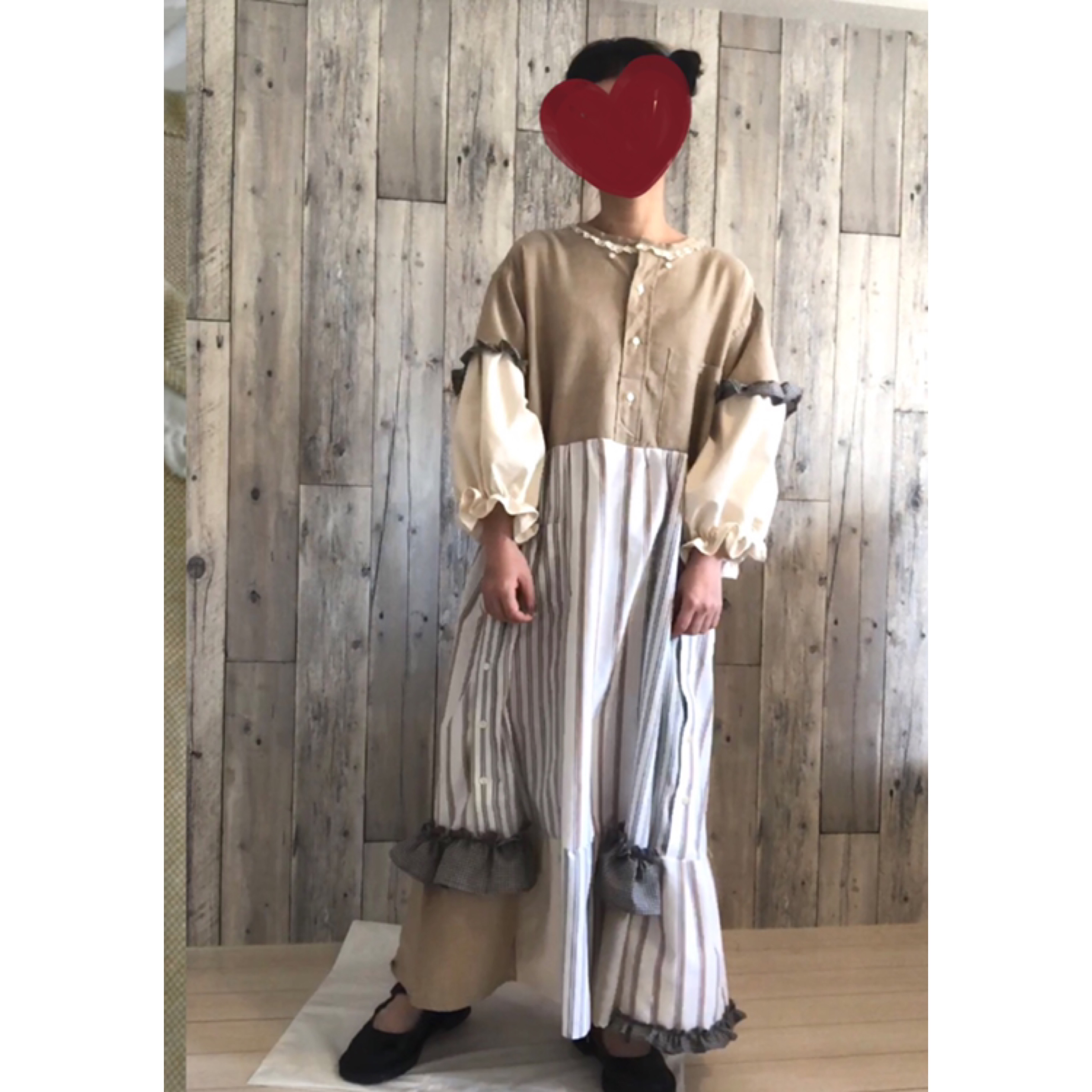 誰もが振り返る Levi S リメイク古着ワンピース Anita レトロ ヴィンテージ リメイク 送料無料