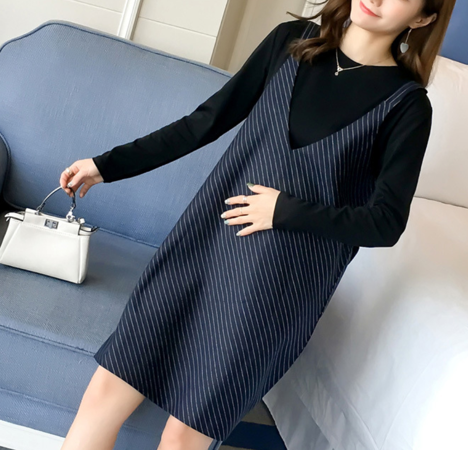 マタニティ服にみえない リボンが可愛い キャミワンピ セットアップ Mama フェリーチェ