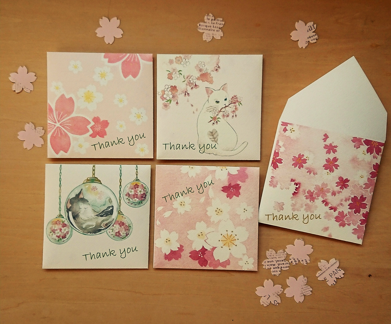 桜の季節に桜のカードでありがとう♡