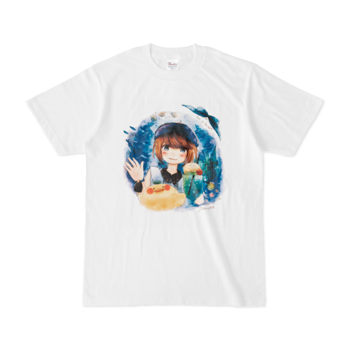 涼しげな青イラストが目を引くtシャツ トートバッグ 新発売です ちびすけ堂