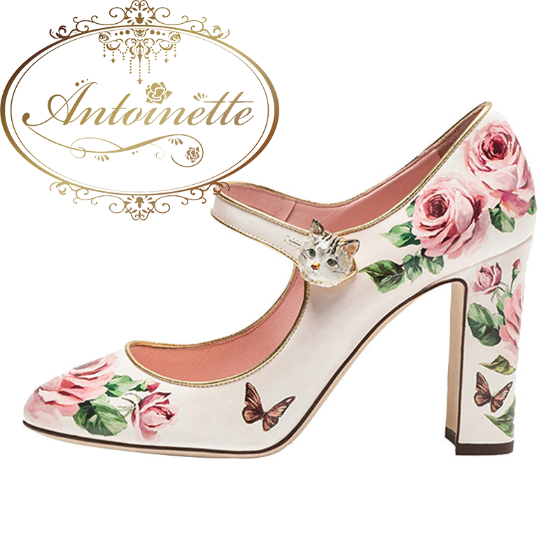 可愛い バラ 薔薇 柄 10 30 40 50 60 代 ピンヒール ヒール レディース シューズ ビジュー フラットシューズ キラキラ パンプス 花柄 ビジュー パーティー Antoinette