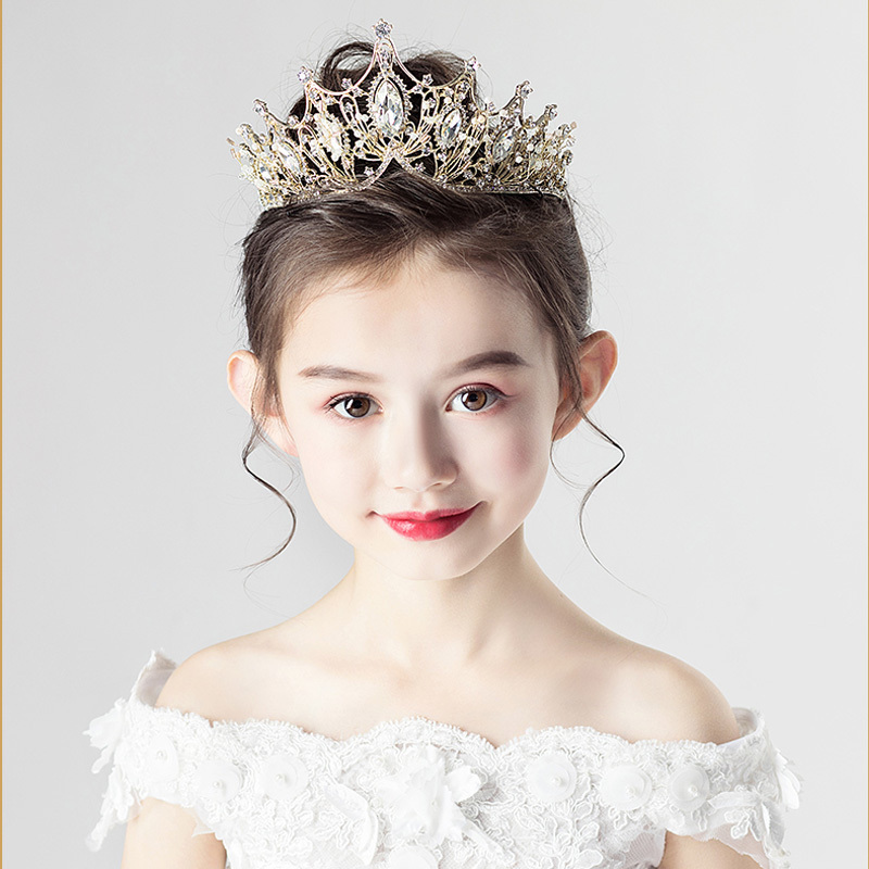 子ども用王冠 フォーマル ラインストーン アクセサリー 髪飾り ヘアアクセサリー ヘッドドレス キッズ パーティー 女の子 髪飾り 結婚式 ウェディング 発表会 入園式 卒園式 Elegant